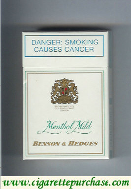 Benson and Hedges Menthol Mild cigarettes South Africa